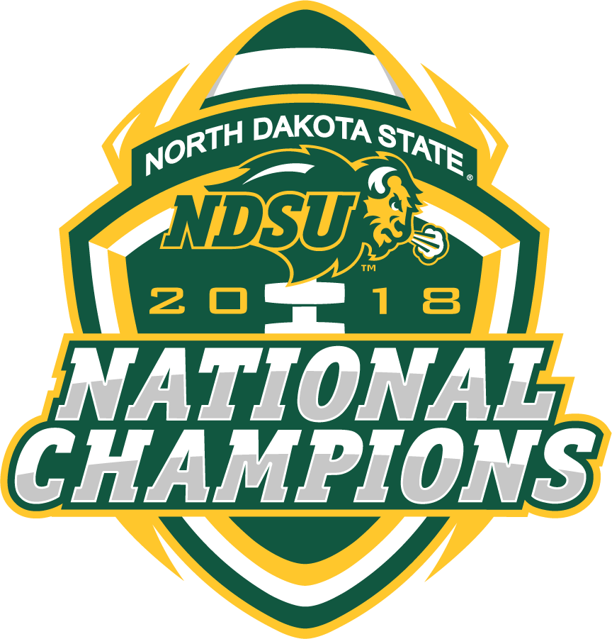 North Dakota State Bison 2018 Champion Logo diy DTF decal sticker